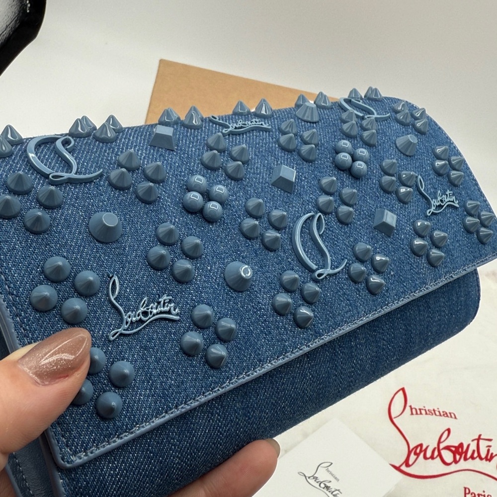 Christian Louboutin Denim Paloma Wallet on Chain - Picture 3 of 10